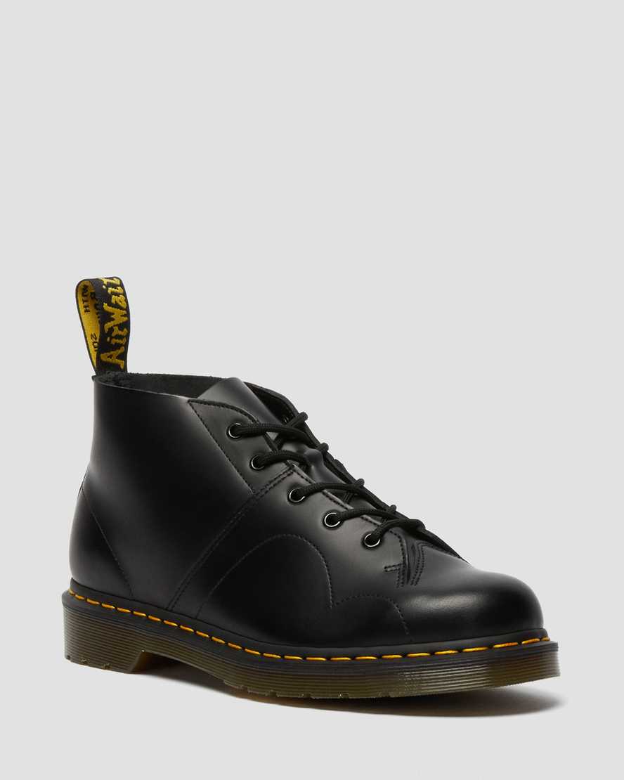 Dr. Martens Church Smooth Deri Erkek Deri Çizmeler - Bot Siyah |UVEWS0283|